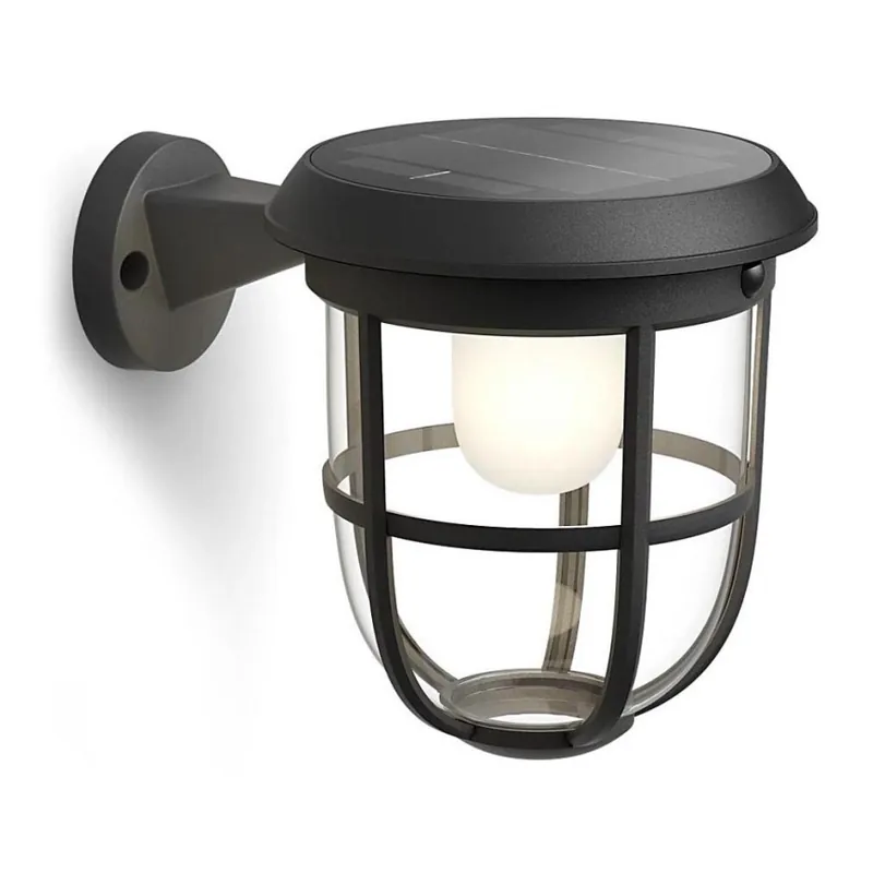 Autentický Philips - LED Solární nástěnné svítidlo se senzorem pohybu a soumraku RADII LED/1,3W/3,7V 2000 mAh 3000K IP44