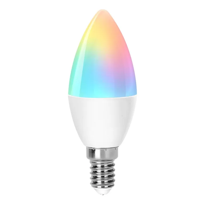 Cenově Výhodný LED RGBW Stmívatelná žárovka C37 E14/4,9W/230V 2700-6500K - Aigostar