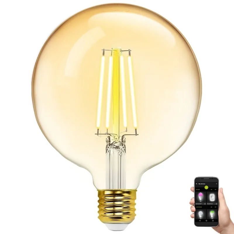LED Stmívatelná žárovka FILAMENT MESH Smart G125 E27/6W/230V 2700-6500K - Aigostar Levný