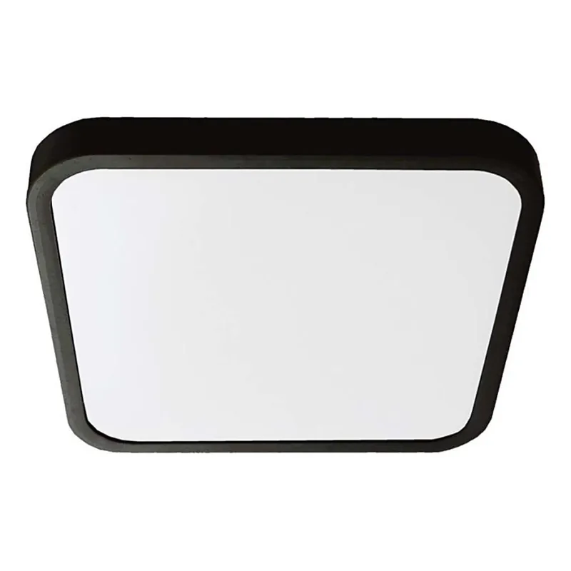 LED Koupelnové stropní svítidlo LED/24W/230V 3000K IP44 29,5x29,5 cm černá Přímo Od Výrobce