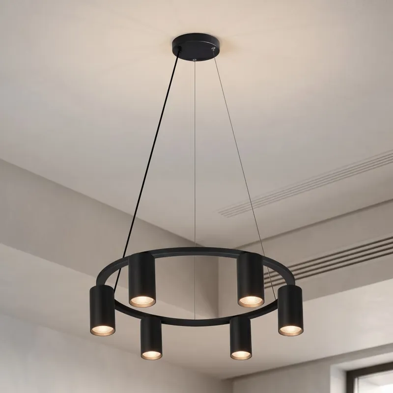 Pouze Dnes Brilagi - Lustr na lanku SELE 6xGU10/30W/230V černá