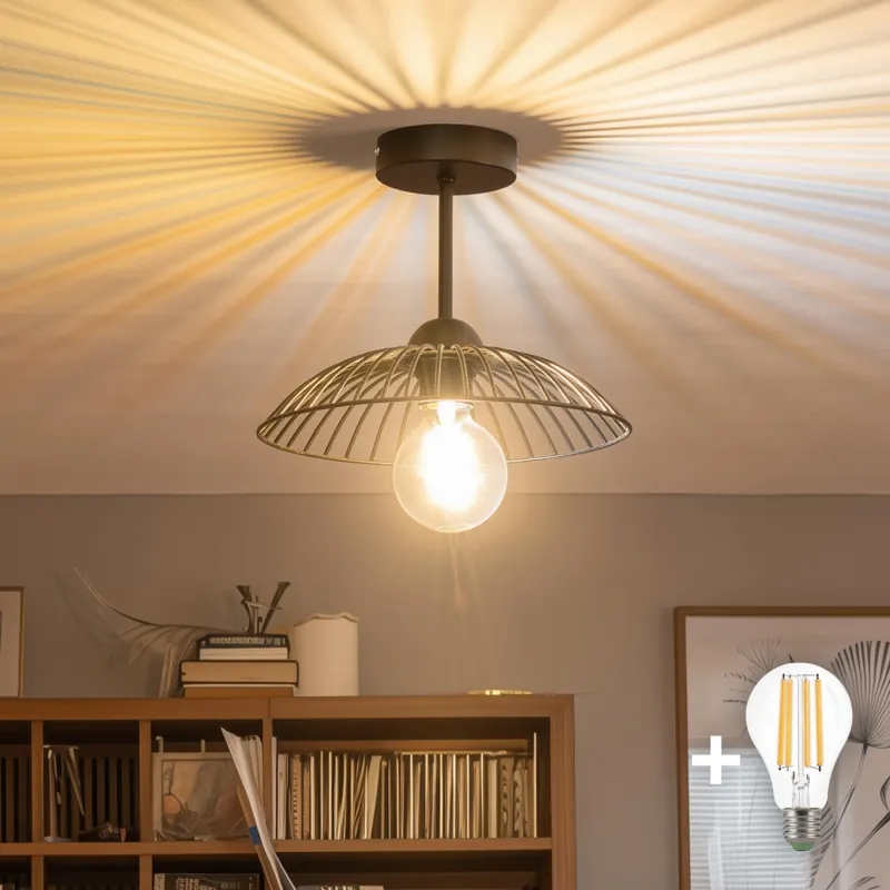 Pouze Dnes Brilagi - LED Přisazený lustr CERIA WIRE 1xE27/60W/230V pr. 26 cm černá