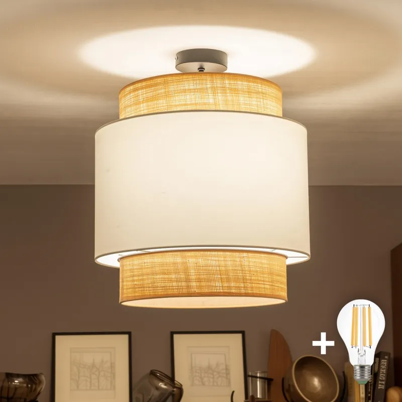 Kup Teď Brilagi - LED Přisazený lustr CERIA 1xE27/60W/230V pr. 40 cm černá/béžová/bílá