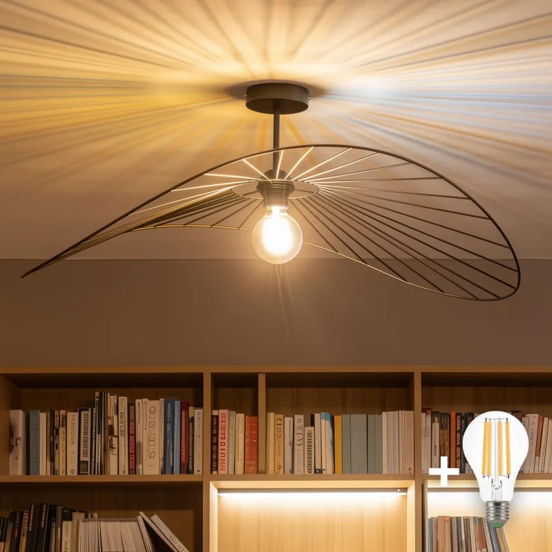 Brilagi - LED Přisazený lustr CERIA WIRE 1xE27/60W/230V 60x80 cm černá/bronzová Značkový