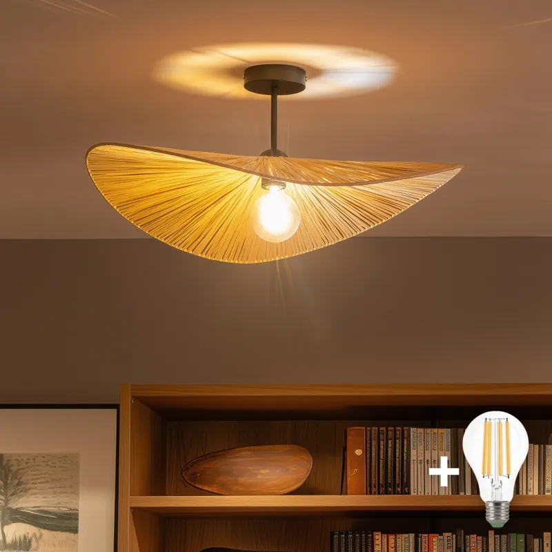 Sezónní Sleva Brilagi - LED Přisazený lustr CERIA BOHO 1xE27/60W/230V pr. 60 cm černá/béžová