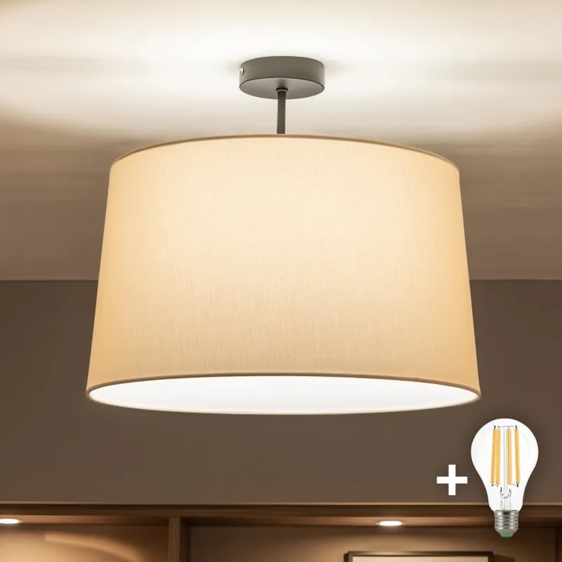 Aktuální Brilagi - LED Přisazený lustr CERIA 1xE27/60W/230V pr. 45 cm černá/béžová