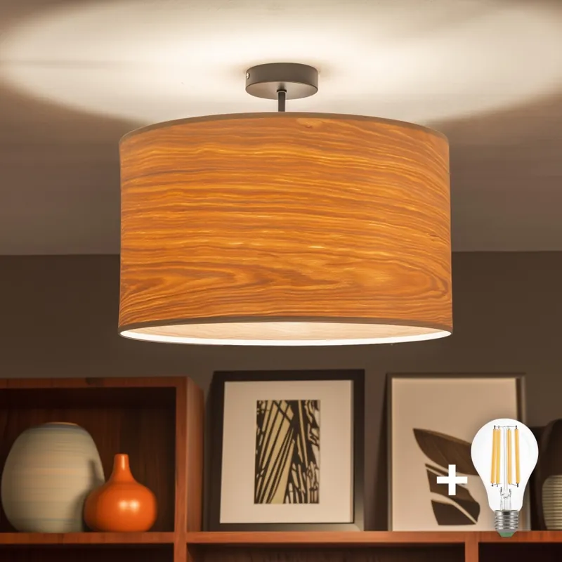 Must-Have Brilagi - LED Přisazený lustr CERIA 1xE27/60W/230V pr. 45 cm černá/béžová
