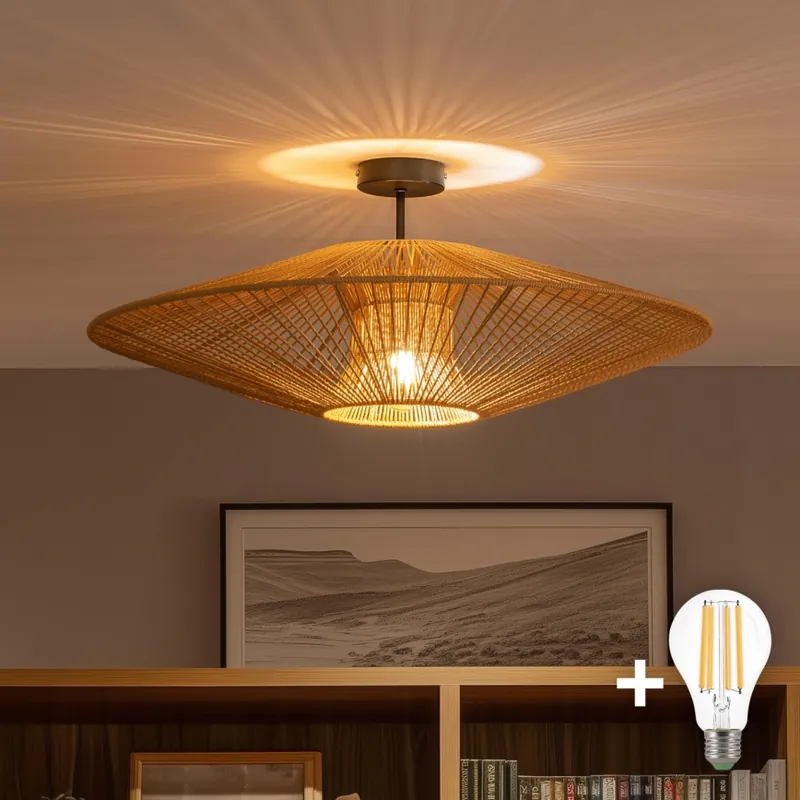 Top Prodej Brilagi - LED Přisazený lustr CERIA BOHO 1xE27/60W/230V pr. 70 cm černá/hnědá