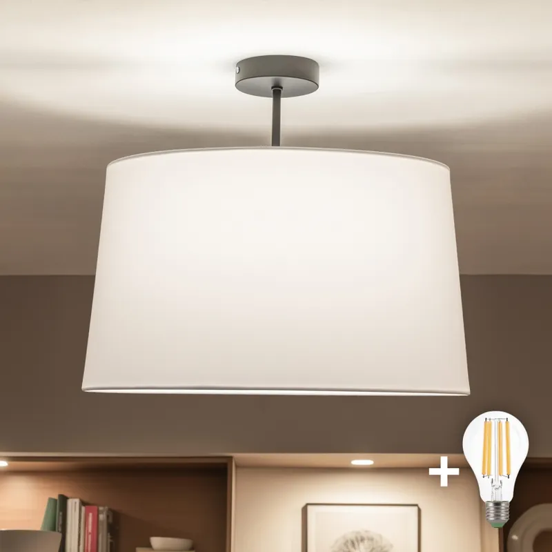 Brilagi - LED Přisazený lustr CERIA 1xE27/60W/230V pr. 45 cm černá/bílá Bezpečná Platba
