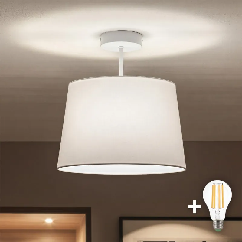 Brilagi - LED Přisazený lustr CERIA 1xE27/60W/230V pr. 30 cm bílá Autentický