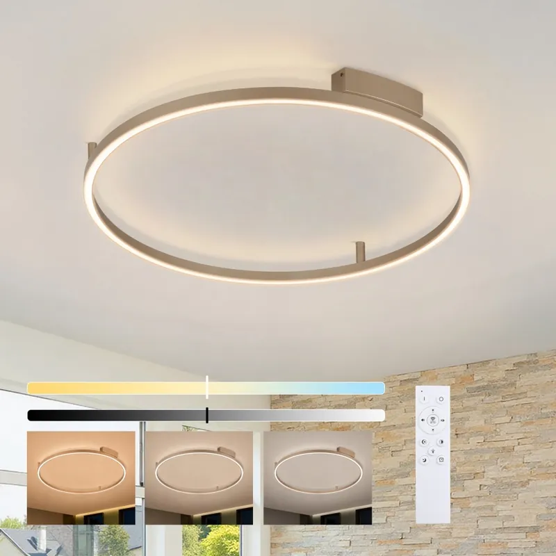Ověřený Brilagi - LED Stmívatelné stropní svítidlo PORTOFINO LED/60W/230V 3000-6000K pr. 80 cm béžová + dálkové ovládání