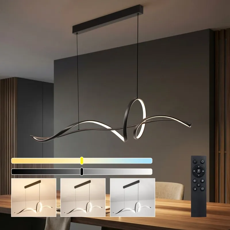 Brilagi - LED Stmívatelný lustr na lanku SIGNATURE LED/55W/230V 3000-6000K 120x23 cm černá + dálkové ovládání Pouze Dnes