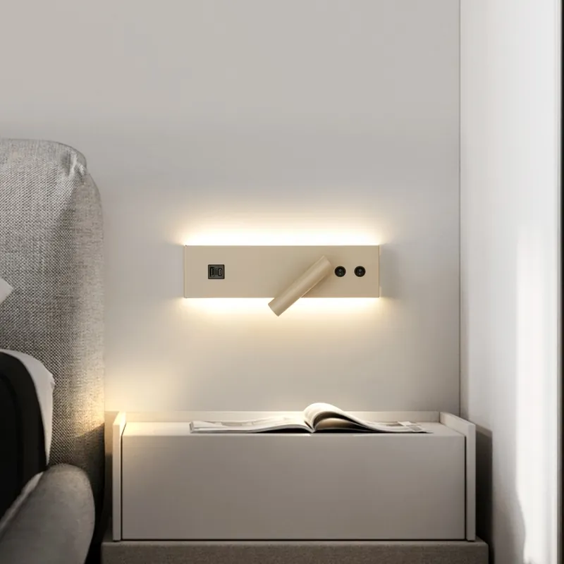 Brilagi - LED Nástěnné bodové svítidlo s USB portem NOCTIS LED/3W/230V + LED/9W béžová Jen Po Omezenou Doba