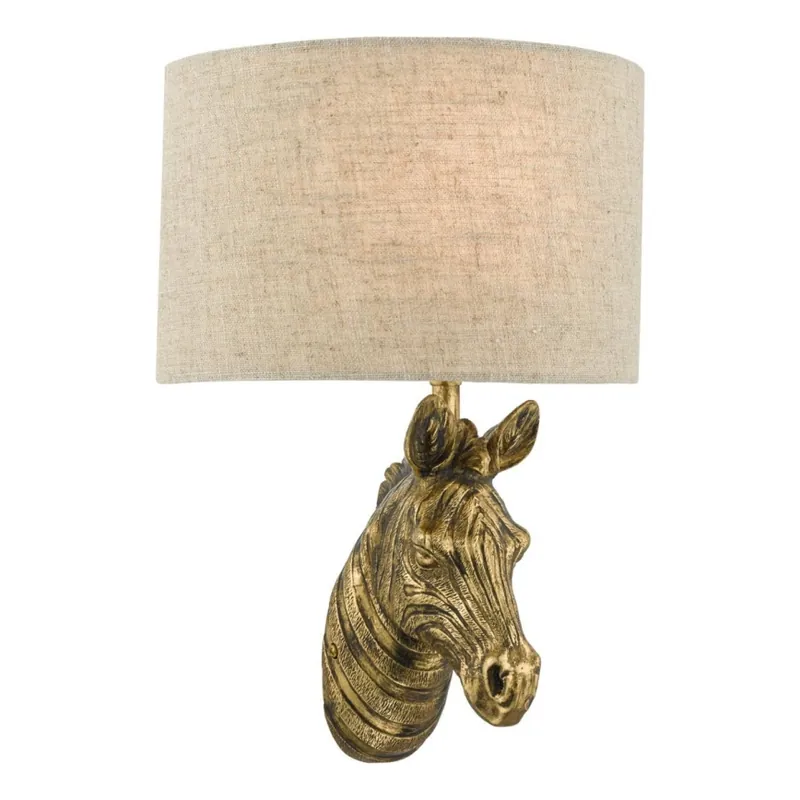 Där Lighting ABB0735 - Nástěnná lampa ABBY 1xE14/40W/230V len/zlatá Akce