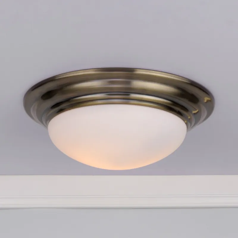 Där Lighting BAR5075 - Koupelnové stropní svítidlo BARCLAY 1xE27/60W/230V pr. 38 cm mosaz Tovární Cena