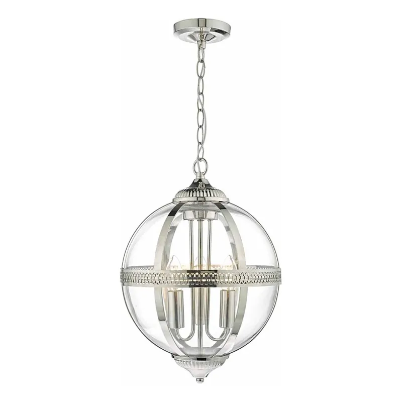 Där Lighting VAN0338 - Lustr na řetězu VANESSA 3xE14/40W/230V lesklý chrom Hit Sezóny