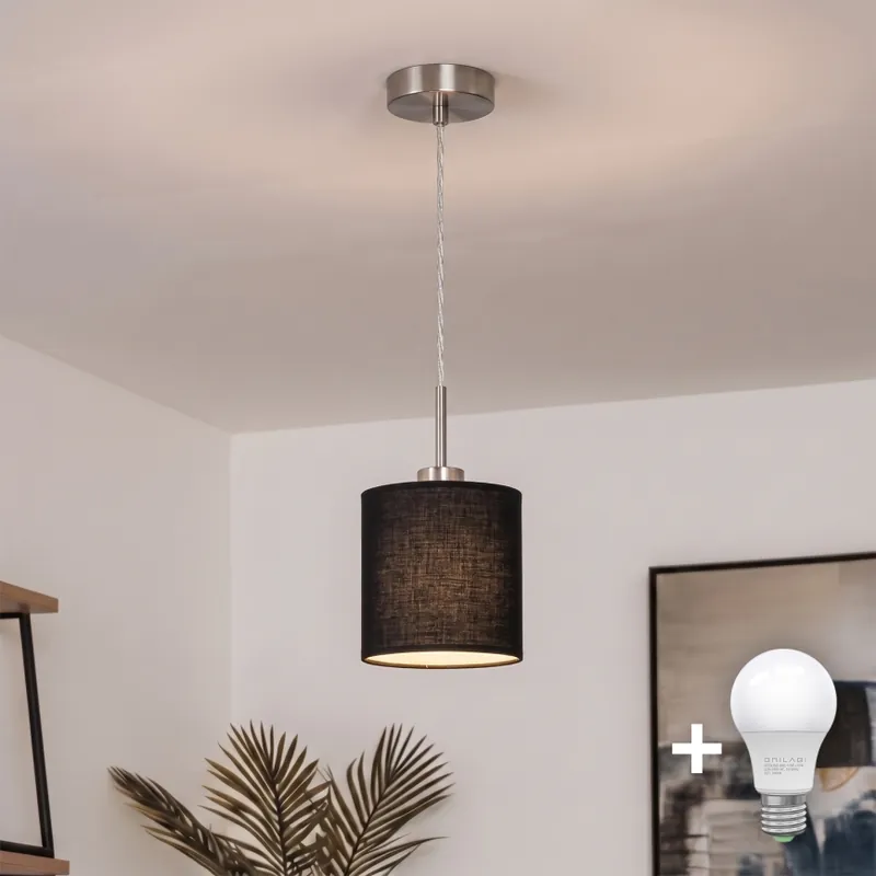 Ihned K Objednání Brilagi - LED Lustr na lanku NUBILA 1xE27/60W/230V pr. 14 cm černá