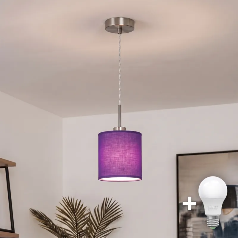 Brilagi - LED Lustr na lanku NUBILA 1xE27/60W/230V pr. 14 cm fialová Finální Výprodej
