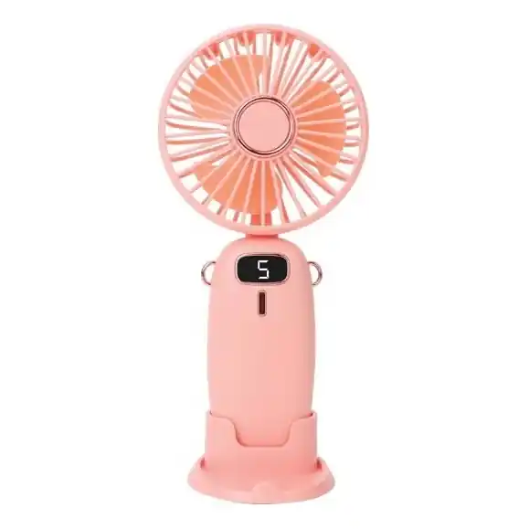 Nabíjecí kapesní ventilátor 3W/5V 1200 mAh růžová Značkový