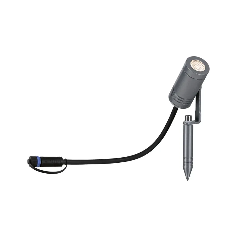 Nakupujte Hned Paulmann Plug&Shine Radix zahradní reflektor LED 7W 3000K, šedá, IP65