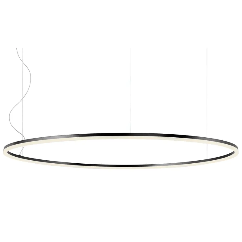 Redo Orbit direct, závěsné kruhové svítidlo, 110W LED 3000K stmívatelné TRIAC, černá, prům. 150cm Objednat Nyní