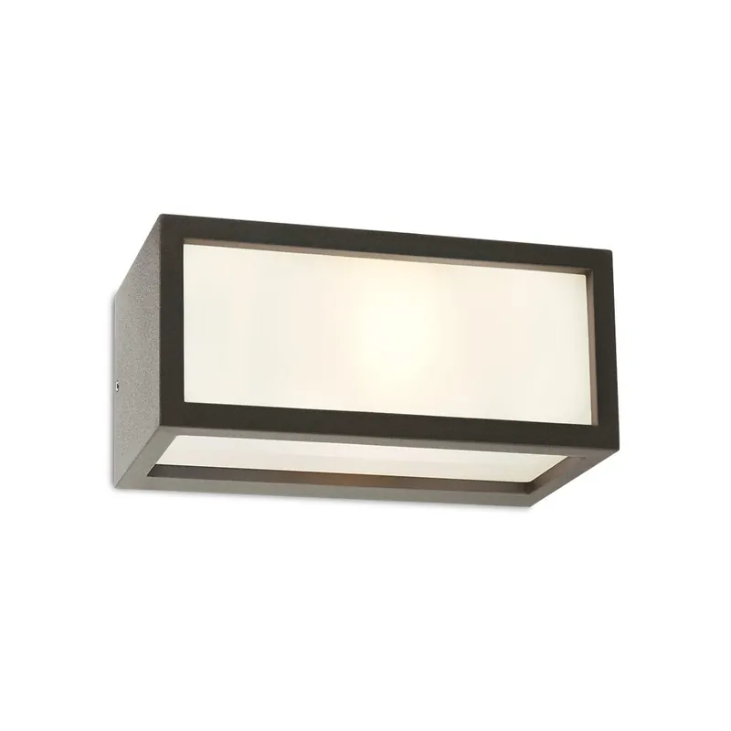 Redo Brick, antracitové venkovní nástěnné svítidlo 1xE27 23W, šířka 25cm, IP54 Sleva