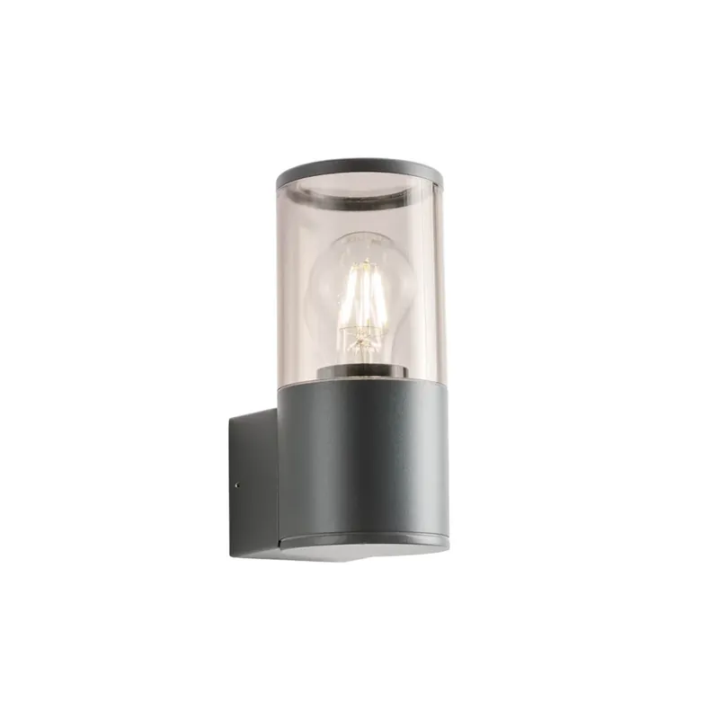 Redo Fred, antracitová venkovní nástěnná lampa, 1xE27 max 20W, výška 20cm, IP54 Ihned K Objednání