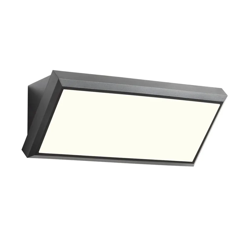 Redo Mako, zkosené nástěnné venkovní svítidlo LED 12W 3000K, antracit, délka 26,5cm, IP65 Nakupujte Hned