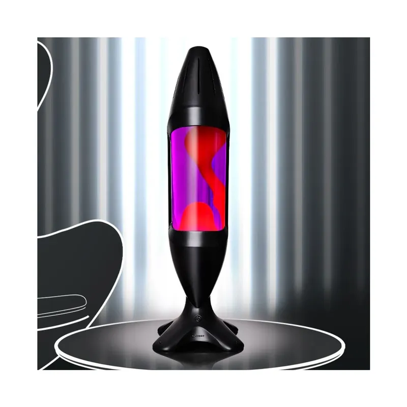 Mathmos iO Giant Black, originální lávová lampa, matně černá s fialovou tekutinou a červenou lávou, výška 78cm Objednat Nyní