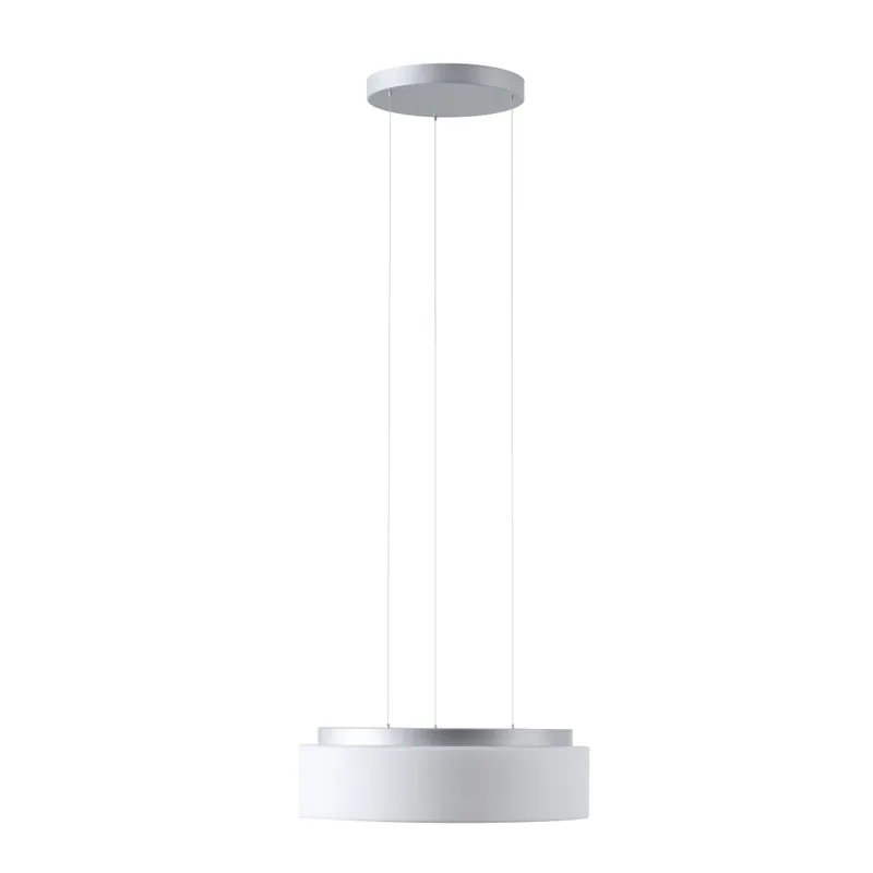 Osmont Eris LE3, závěsné svítidlo z triplexového skla se stříbrným závěsem, LED 33W 4000K, IP40, prům. 44,5 cm Ověřený