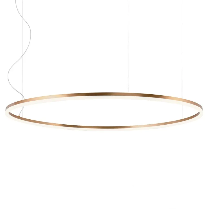 Redo Orbit direct, závěsné kruhové svítidlo, 76W LED 3000K stmívatelné TRIAC, bronz, prům. 120cm Super Cena