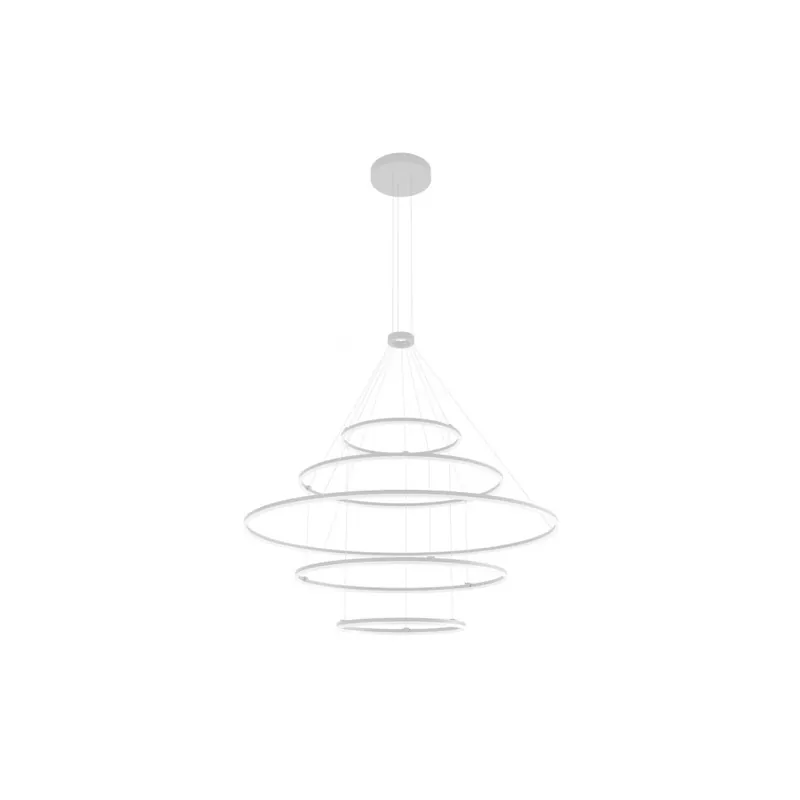Bezpečná Platba Redo Orbit direct, závěsné kruhové svítidlo, 286W LED 3000K stmívatelné TRIAC , bílá, prům. 150+100+100+60+60cm