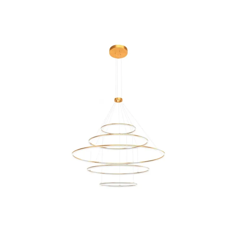 Redo Orbit direct, závěsné kruhové svítidlo, 286W LED 3000K DALI, bronz, prům. 150+100+100+60+60cm Finální Výprodej