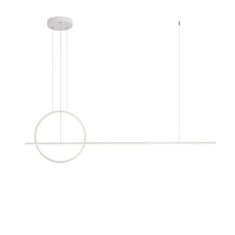 Redo Giotto, moderní závěsné svítidlo, 49W LED 4000K dimswitch, bílá, délka 143cm Speciální Cena