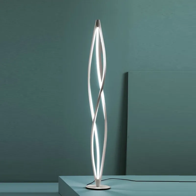 Super Cena Nemo In The Wind Floor, titanová stojací lampa se stmívačem, LED 58W 3000K, výška 183cm