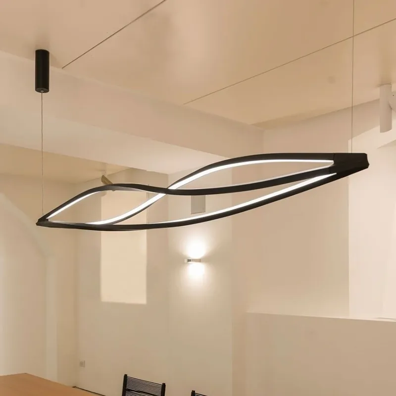 Must-Have Nemo In The Wind horizontal, černé závěsné svítidlo, LED 58W 3000K, délka 183cm