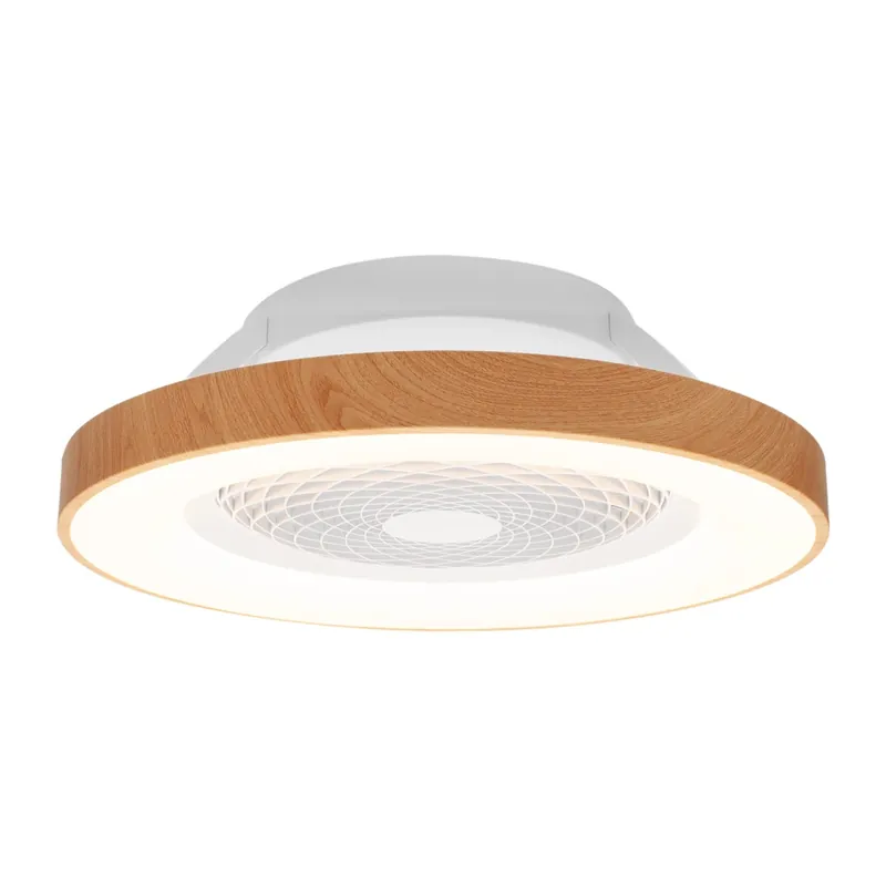 Rychlé Dodání Mantra Tibet, stropní svítidlo s ventilátorem a dálkovým ovladačem, LED 70W 2700K-5000K, dřevo/bílá, průměr 65cm