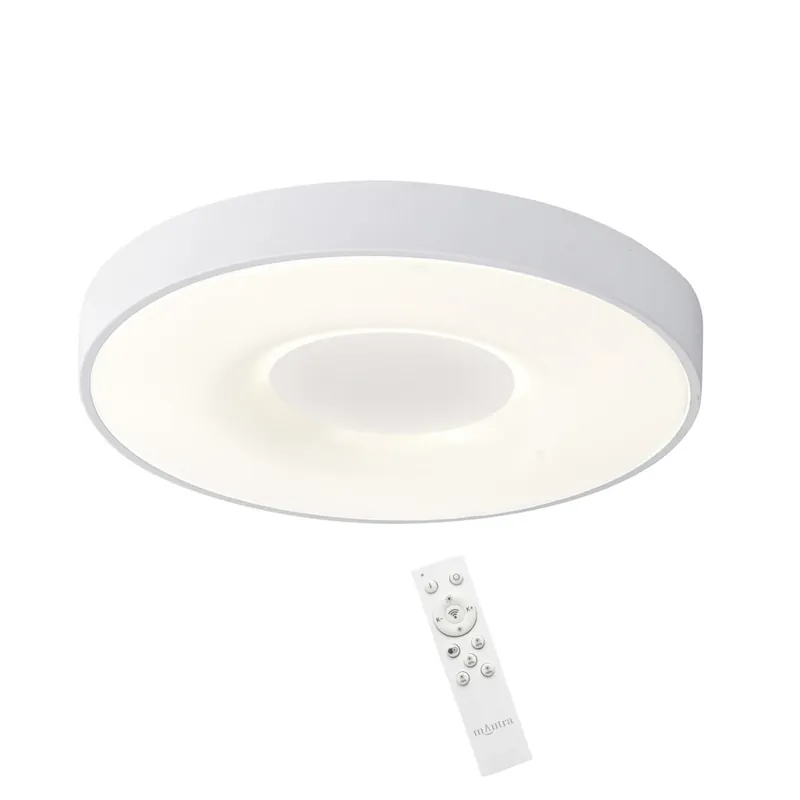 Koupit Online Mantra Coin, bílé stropní svítidlo LED 100W 2700K-5000K s dálkovým ovladačem, průměr 65cm
