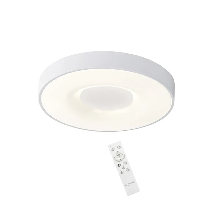 Mantra Coin, bílé stropní svítidlo LED 80W 2700K-5000K s dálkovým ovladačem, průměr 50cm Vrácení Zdarma