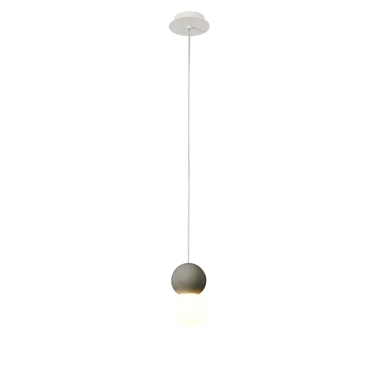 Kup Teď Mantra Galaxia, moderní závěsné svítidlo s šedým kulatým betonovým prvkem a designovou žárovkou 1 x E27, průměr 12cm