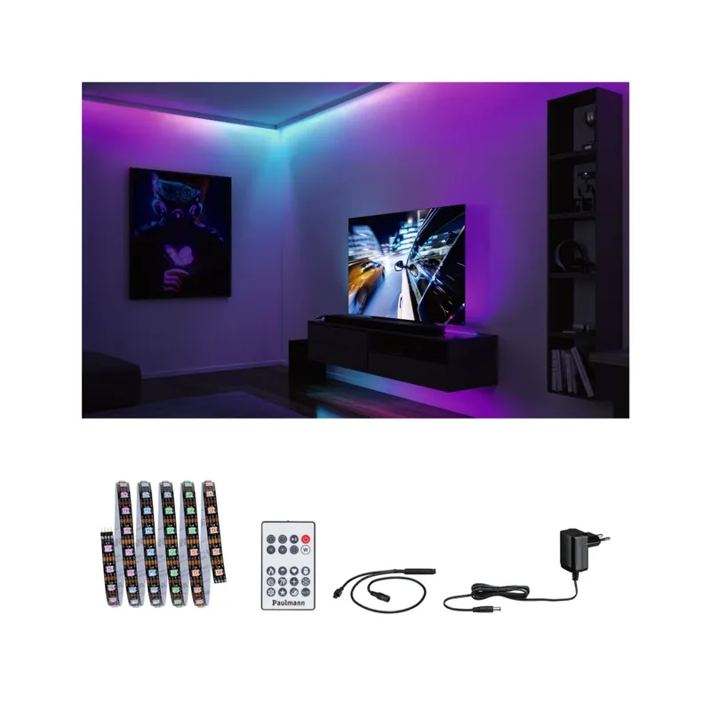 Paulmann EntertainLED Dynamic, sada RGB LED pásku, délka 150cm, 3W , dálkové ovládání Levný