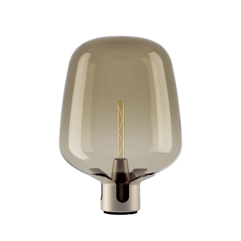 Lodes Flar large, lampa z medového skla a champagne základny se stmívačem, 1x25W E27, výška 62,5cm Vrácení Zdarma