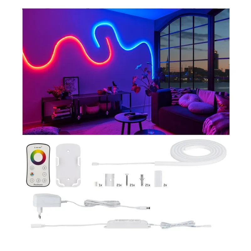 Omezená Nabídka Paulmann MaxLED Flow, LED pásek 13,5W RGB s trafem, 1,5m IP67