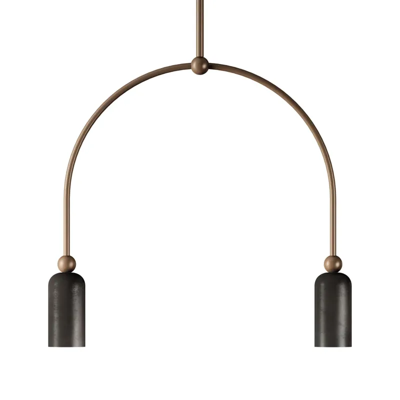 Výhodná Nabídka Il Fanale Madame, závěsné svítidlo v úpravě morocco + grafene, 2x5W LED GU10, šířka 49cm