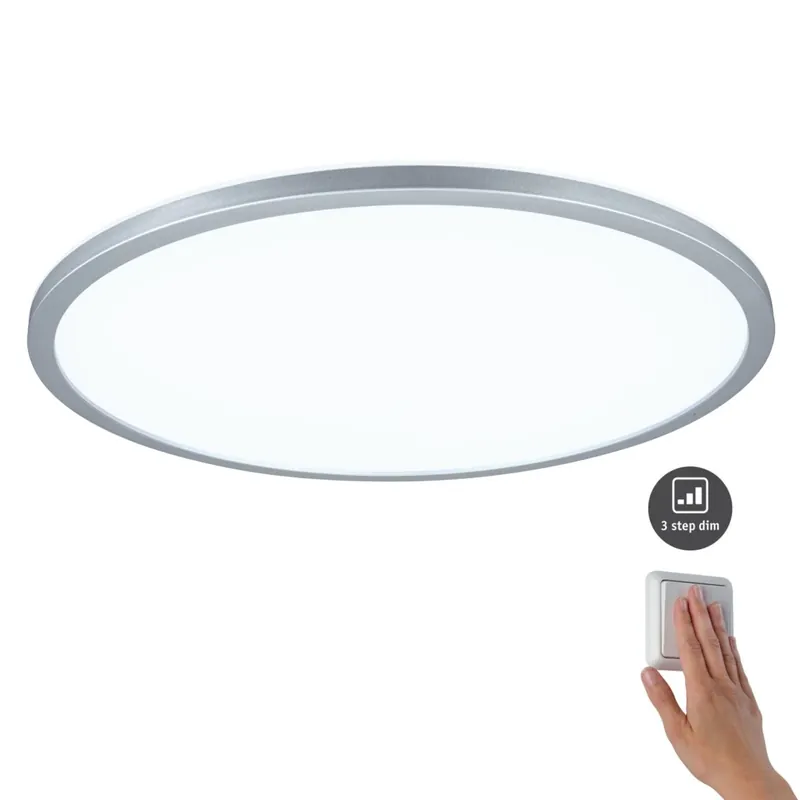 Nakupujte Hned Paulmann Atria Shine, matně chromové stropní svítidlo s korónou, 22W LED 4000K tříkrokové stmívání, průměr 42cm