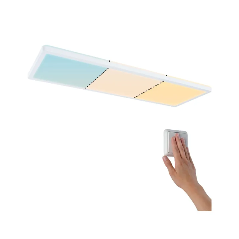 Cenový Hit Paulmann Atria Shine, bílé stropní svítidlo s korónou s funkcí White Switch 22W LED 3000/4000/6500K, 58x20cm