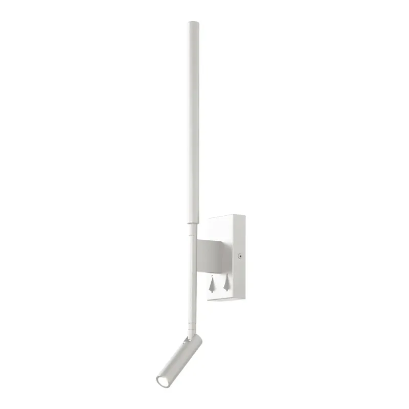 Mantra Torch, bílé nástěnné svítidlo k posteli LED 3W+6W 3000K, výška 55cm Super Cena