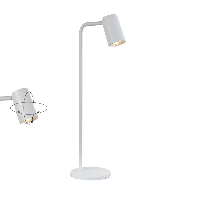 Mantra Sal, bílá stolní lampa s otočnou hlavou 1xGU10, výška 53,5cm Zlevněný