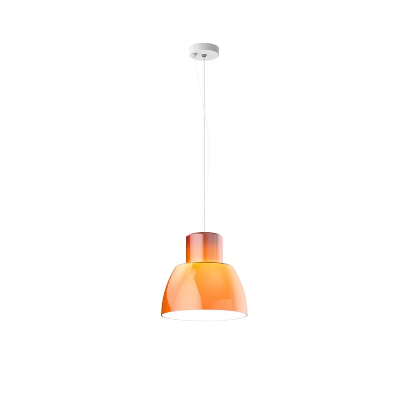 Nemo Lorosae, oranžové závěsné svítidlo se stínidlem ze skla, 1x60W E27, prům. 30cm Nejprodávanější