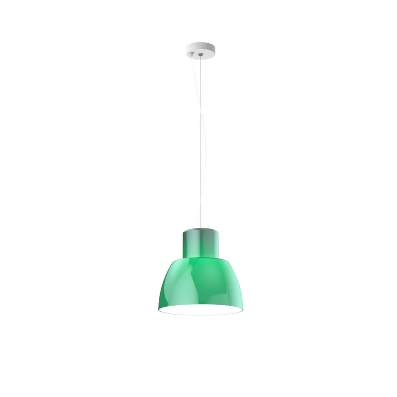 Cenový Hit Nemo Lorosae, zelené závěsné svítidlo se stínidlem ze skla, 1x60W E27, prům. 30cm